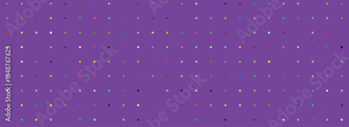 Abstract seamless pattern with colorful small dots on purple background