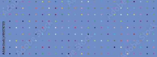 Colorful Polka Dots Pattern on Blue Background