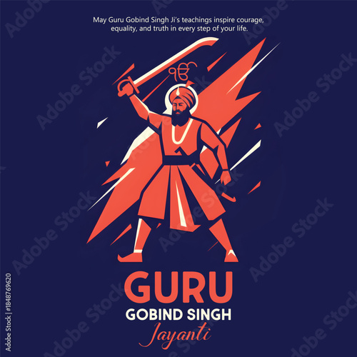Guru Gobind Singh Jayanti Celebration Sikh Festival Background