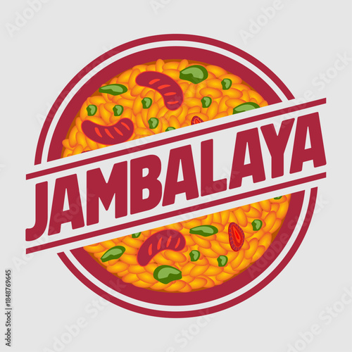 Jambalaya logo vector illustration template
