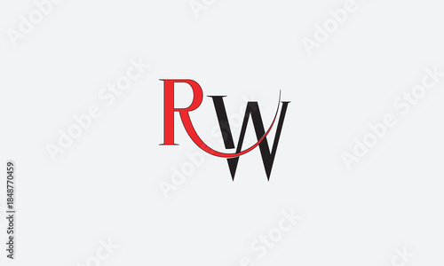 RW, WR, W, R Abstract Letters Logo Monogram