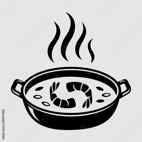 Jambalaya logo vector illustration template