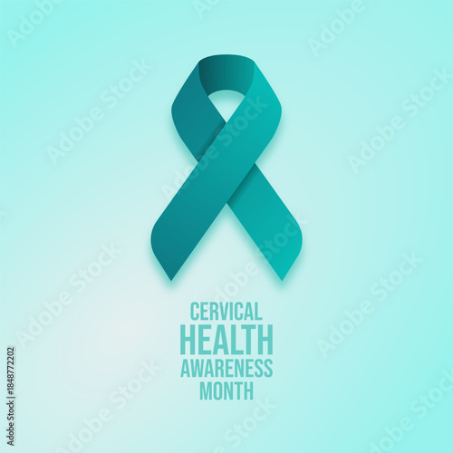 Vector graphic of Cervical Health Awareness Month for Cervical Health Awareness Month celebration.