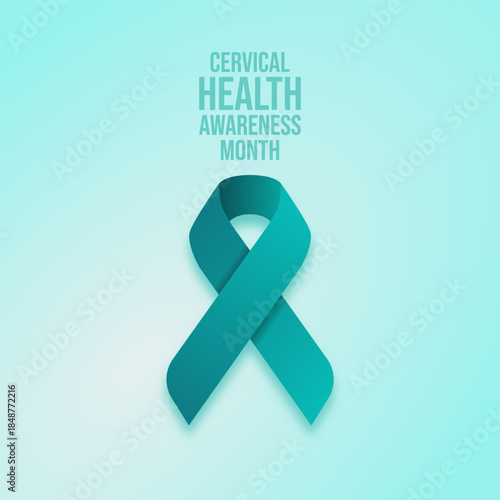 Vector graphic of Cervical Health Awareness Month for Cervical Health Awareness Month celebration.