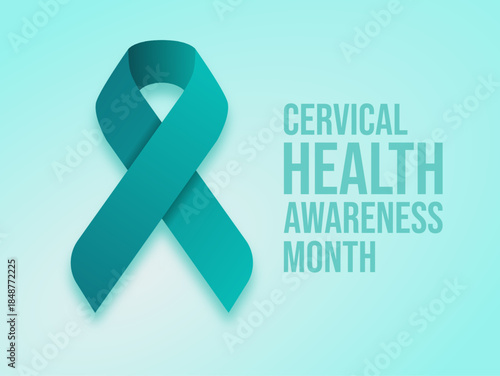 Vector graphic of Cervical Health Awareness Month for Cervical Health Awareness Month celebration.