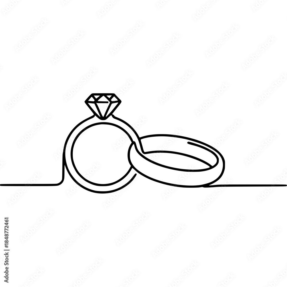 Obraz premium diamond engagement ring