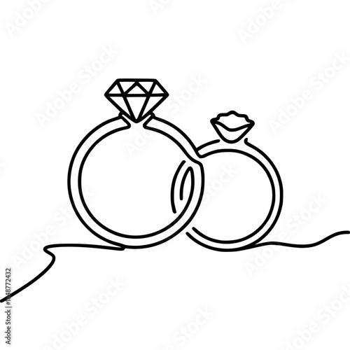 wedding rings vector illustration 