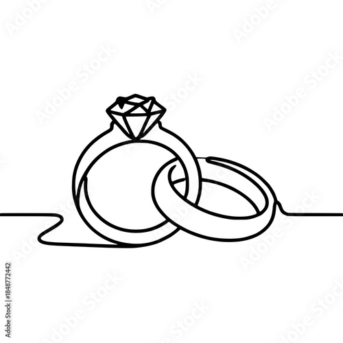 wedding rings vector illustration 