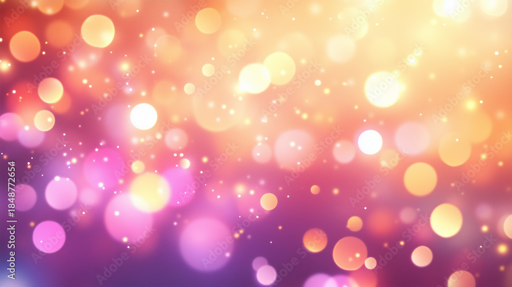 Obraz premium Colorful bokeh lights in a dreamy atmosphere with soft focus for festive backgrounds