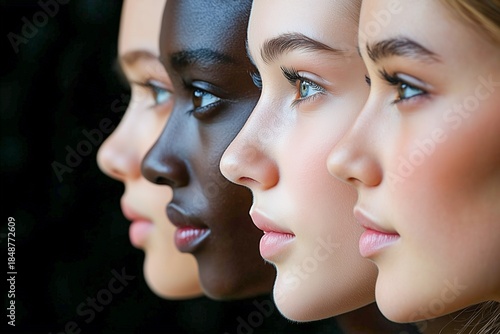 Content Group Friends Diversity Woman People Portrait