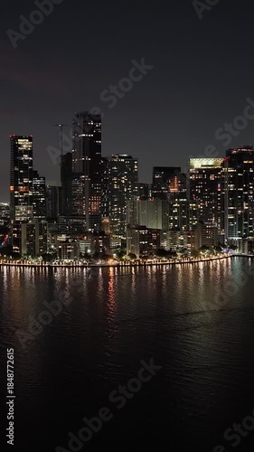Wallpaper Mural Brickell Bay At Miami In Florida United States. Illuminated City. City At Night Scenery. Downtown District. Brickell Bay At Miami In Florida United States. Amazing Cityscape. Torontodigital.ca