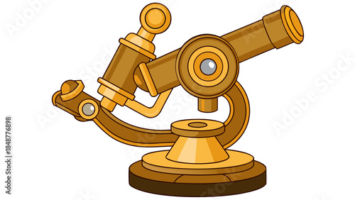 old fashioned microscope