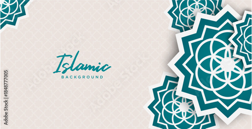 Islamic Banner Corner Border Ramadan Theme Background