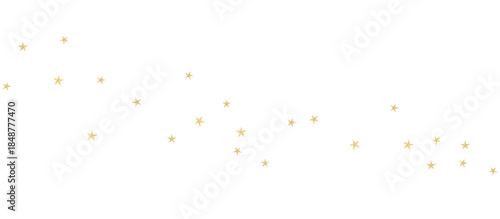 Golden falling glitter stars confetti, festive shiny gold star pattern for celebration, Christmas or New Year decoration