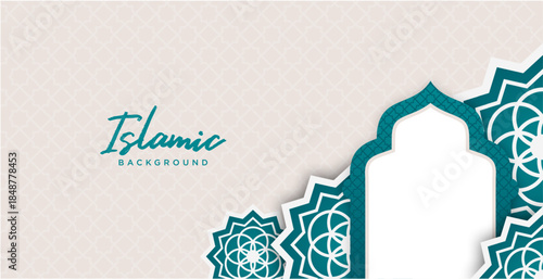 Islamic Banner Corner Border Ramadan Theme Background