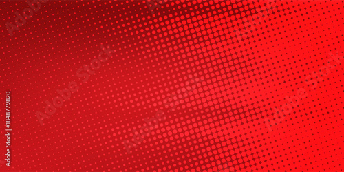 Red halftone dot gradient background with smooth transition and vibrant color, ideal for modern graphic design and bold visual projects.