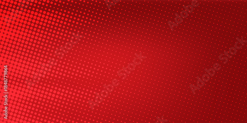 Red diagonal geometric shape with halftone. Modern fiber textured vector eps 10