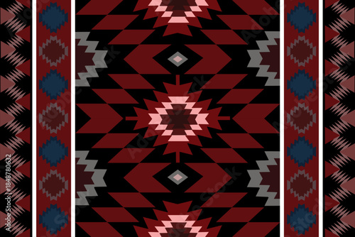 seamless geometric pattern. Navajo tribal vector seamless pattern. Ethnic south western decor style. Boho geometric ornament. Design for carpet.art ornament print.wallpaper. Rug. Woven. Fabric. Cover