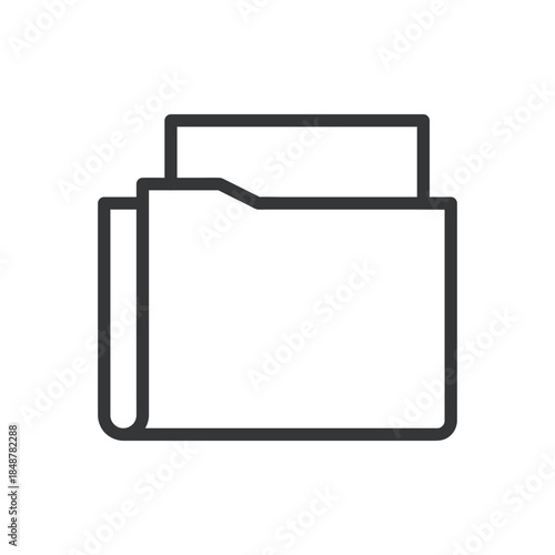 Folder thin line icon. Editable stroke