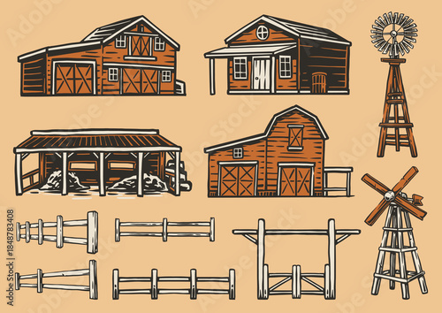 Rustic farm structures