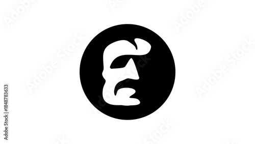 Ukrainian genetic code symbol, black isolated silhouette