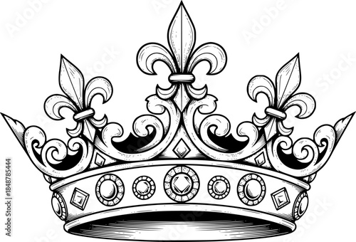 Royal Crown Luxury Vector Icon Symbol Illustration