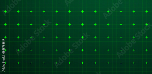 HUD grid futuristic technology overlay green background. Square grid and dot texture . Vector illustration	

