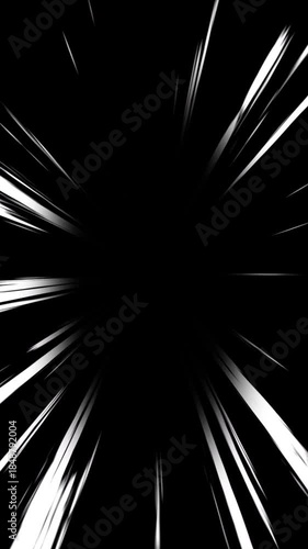 Manga Style Action Zoom Rays Background in 4K