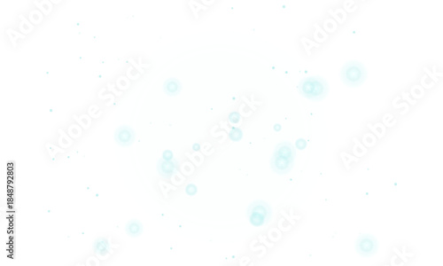 Glowing Cyan Energy Burst With Floating Orbs Abstract Cosmic Effect Isolated On Transparent Background