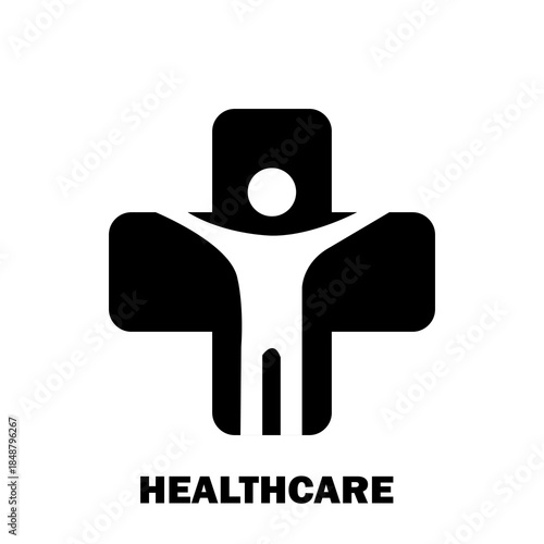 Clean and professional healthcare logo symbolizing care, trust, and medical excellence. Ideal for hospitals, clinics, doctors, wellness centers, and health brands.