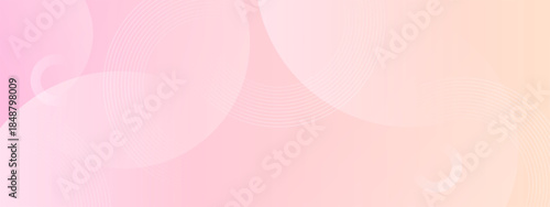 Banner background with soft pink circular shapes and gentle gradient lighting.