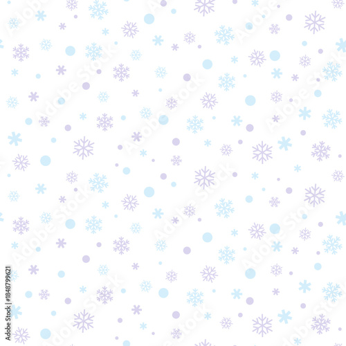 雪の結晶のシームレスパターン背景