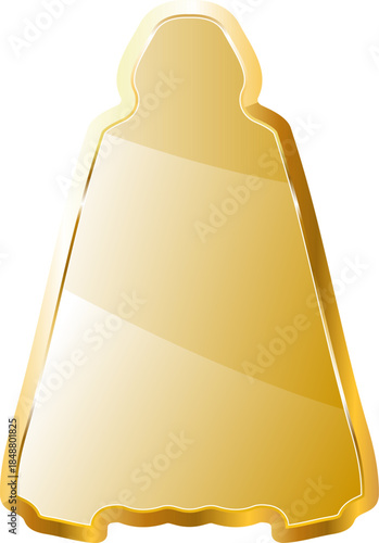 Dark robes gold icon. Isolated on transparent background.