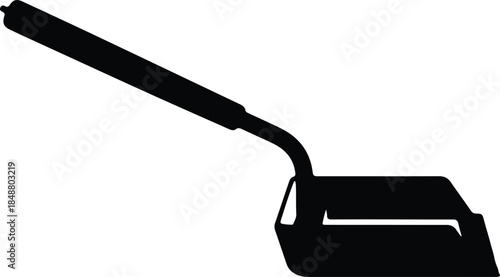 Vector Traditional garden scuffle hoe agricultural cultivation equipment black silhouette Illustration