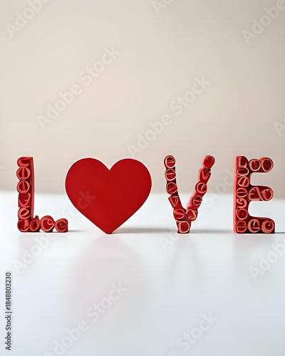 LOVE, decorative letters, heart symbol, red heart, romantic, Valentine, love concept, cozy decor, wooden letters, love sign, love message, affectionate, relationship, cute, charming, handmade, natural