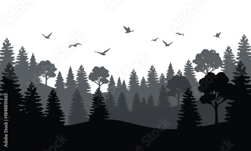 Intricate black and white tree of life illustration