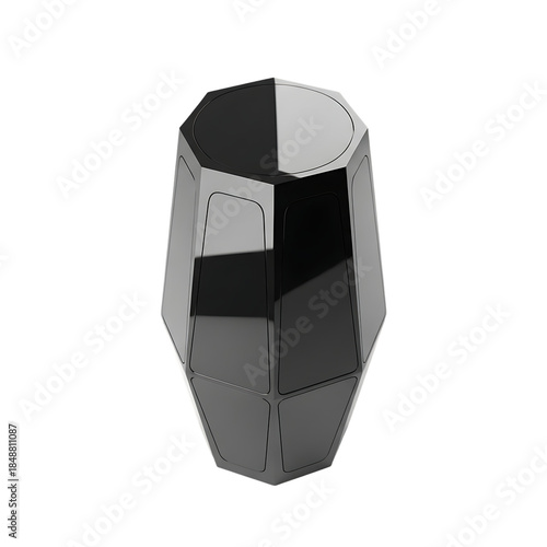 3d rendering of a grayscale coffin isolated on transparent background