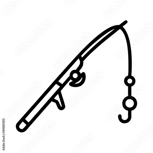 Hobby fishing rod icon transparent background