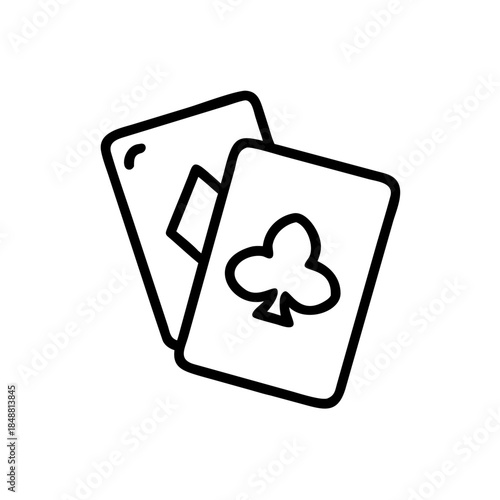 Hobby playing cards icon transparent background