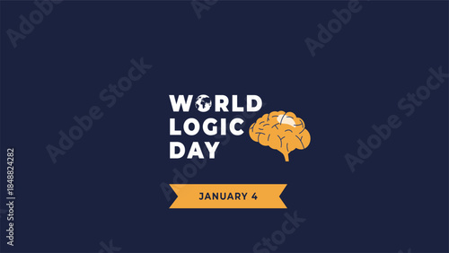 World logic day flyer illustration