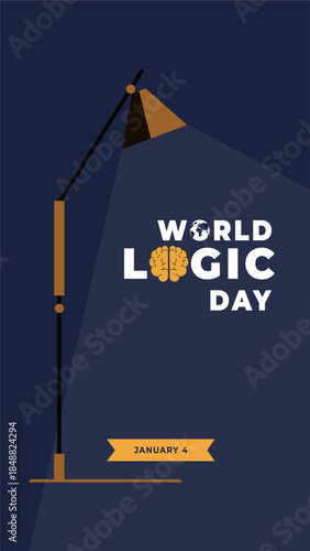 World logic day flyer illustration
