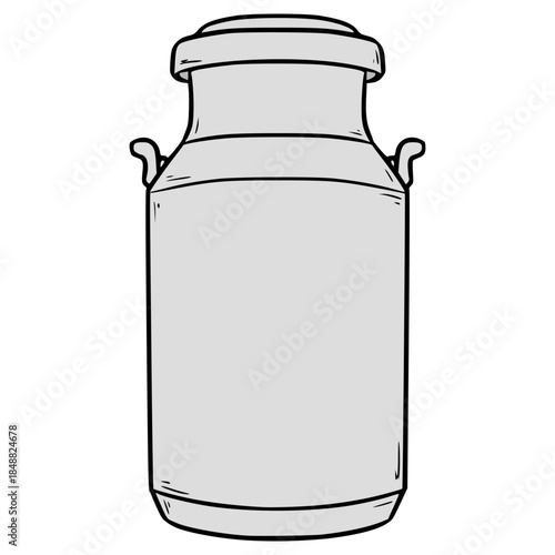 milk churn illustration hand drawn isolated vector