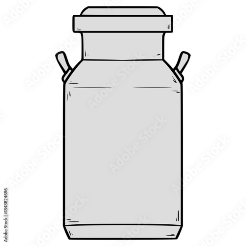 milk churn illustration hand drawn isolated vector