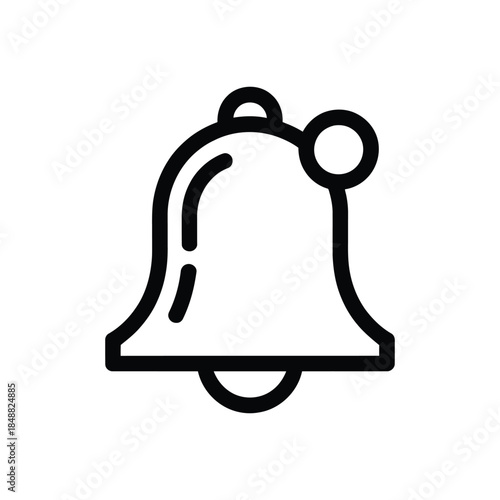 bell, black and white, simple, icon, minimalist, line art