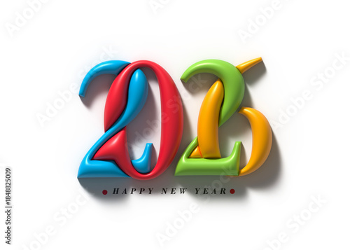 2026 Happy New Year Text Typography Design 