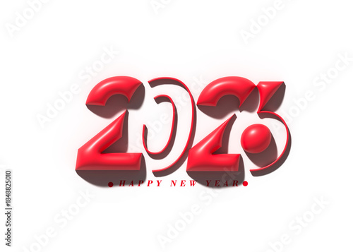 2026 Happy New Year Text Typography Design 
