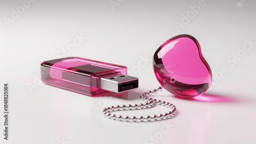 Pink Heart USB Drive and Charm ajm0rnfsiw captures