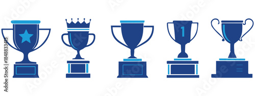 Trophy Cup Icons – Award, Winner & Champion Vector Pack