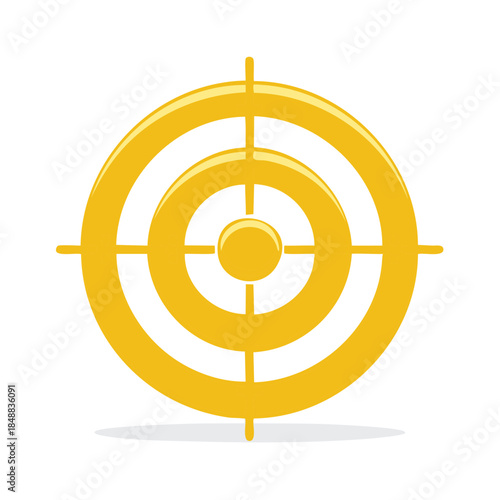 Golden target with circle shapes design for focus aiming concept and precision
