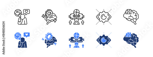 Core Thinking Abilities with two styles, line and duotone icon.